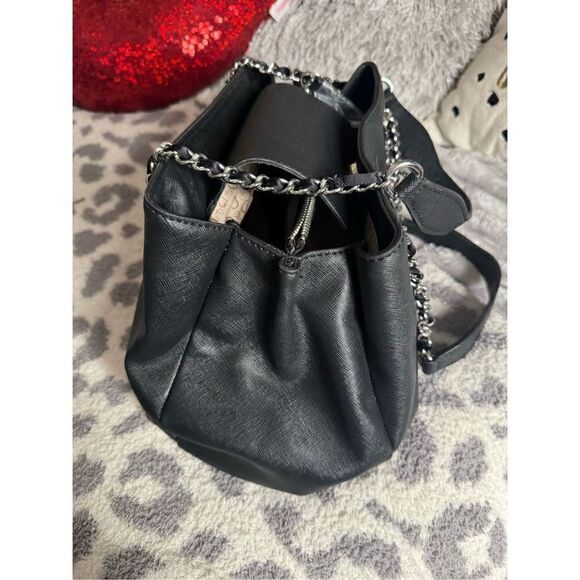 Y2k black leather chain strap handbag purse - guess - Picture 5 of 10